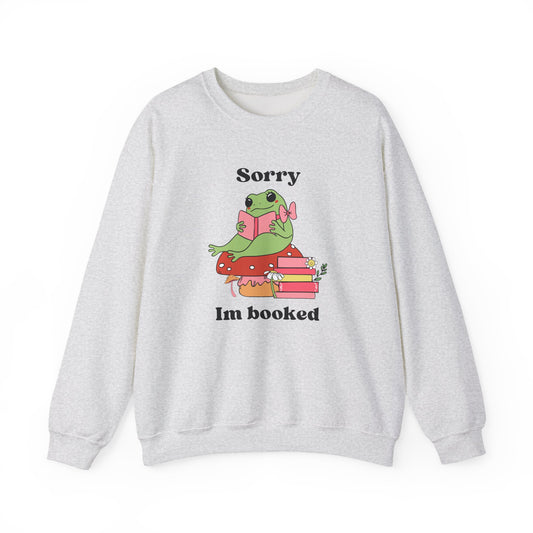 Sorry, I’m Booked Crewneck – Books & Sips Collection
