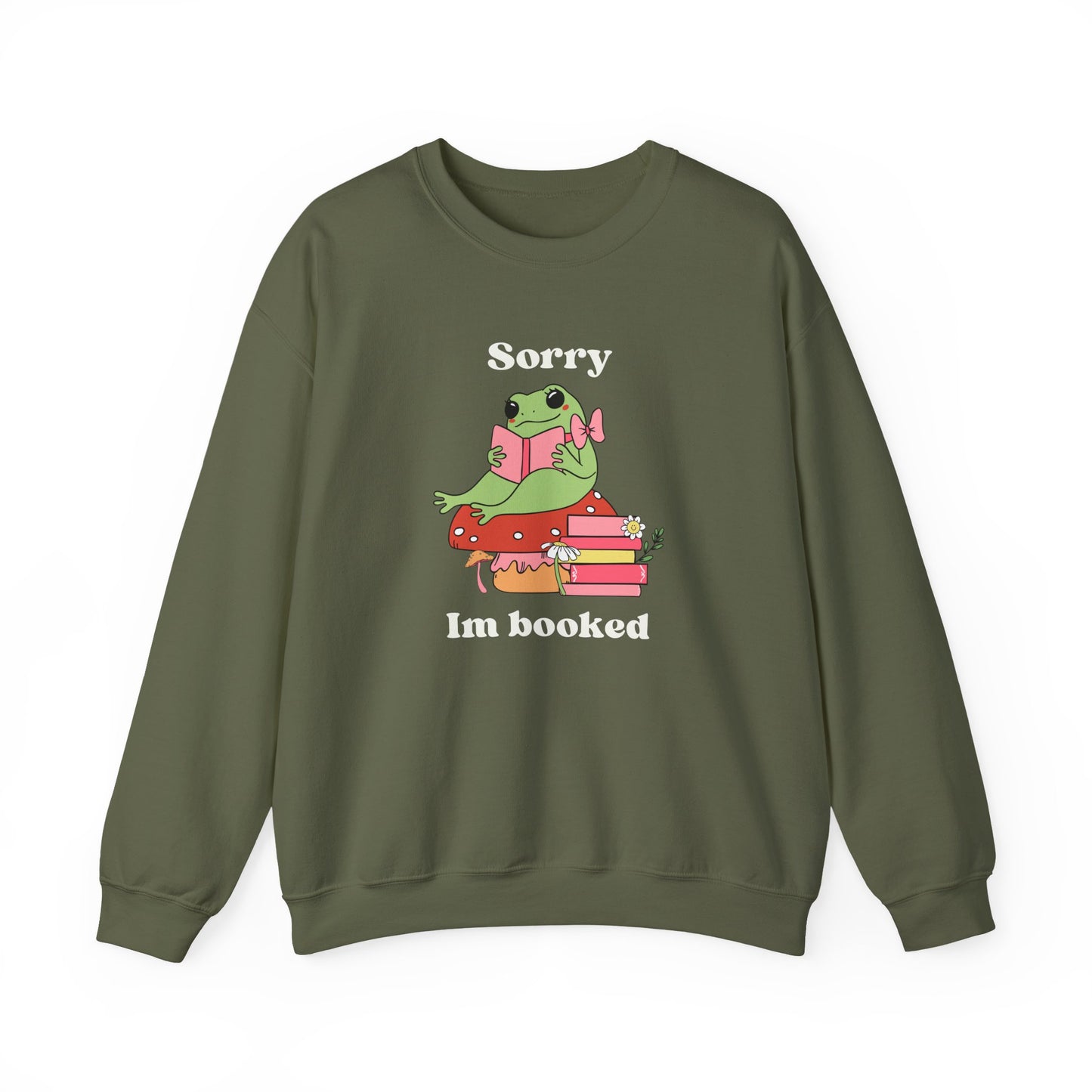 Sorry I'm Booked Crewneck Sweatshirt- Books + Sips Merch