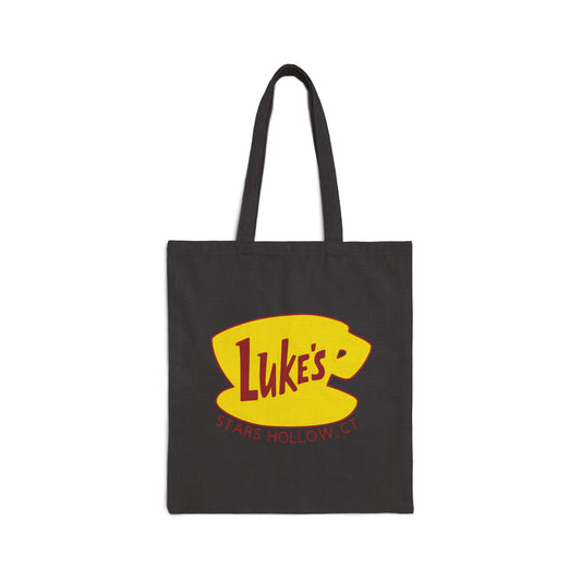 Charming Cotton Canvas Tote Bag - Luke's Diner Stars Hollow Design