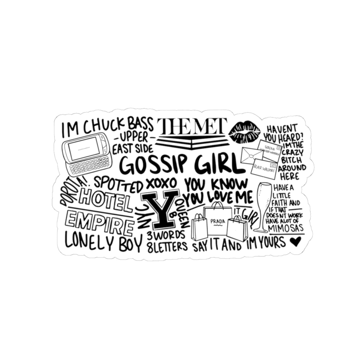 Gossip Girl Sticker XOXO