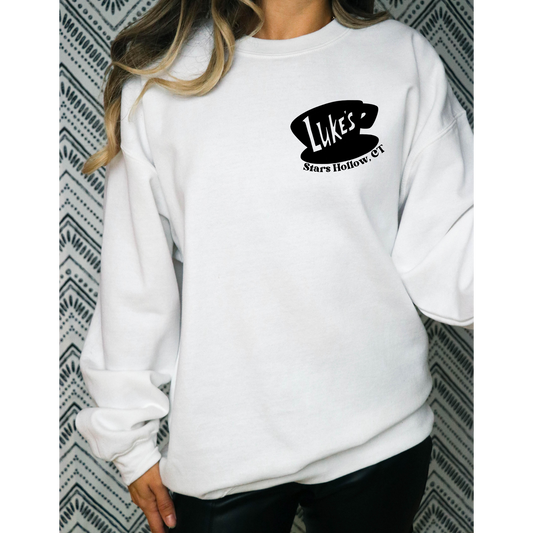 No Cell Phones Crewneck Sweatshirt-Gilmore Girls Luke's Diner