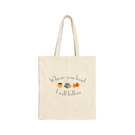 Gilmore Girls-Where You Lead, I Will Follow Tote Bag-Book Lovers & Pop Culture