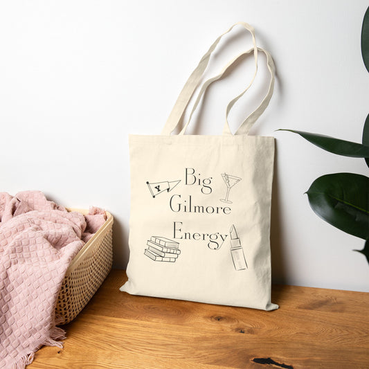 Big Gilmore Energy Cotton Canvas Tote Bag-Gilmore Girls