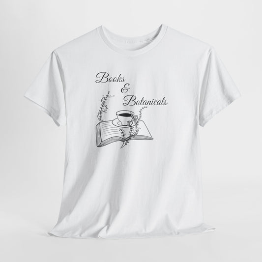 Books & Botanicals Unisex Cotton Tee | Perfect for Book & Plant Lovers