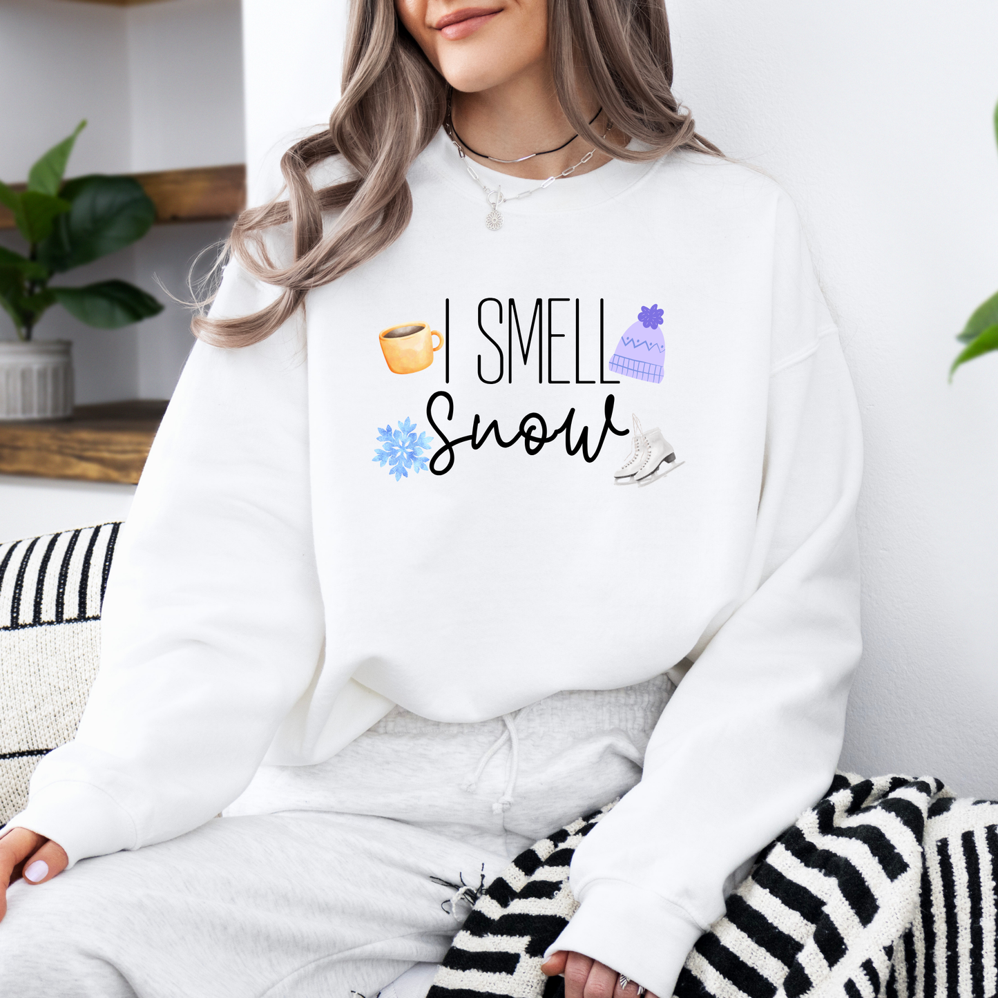 I Smell Snow Crewneck Sweatshirt-Cozy Gilmore Girls Apparel