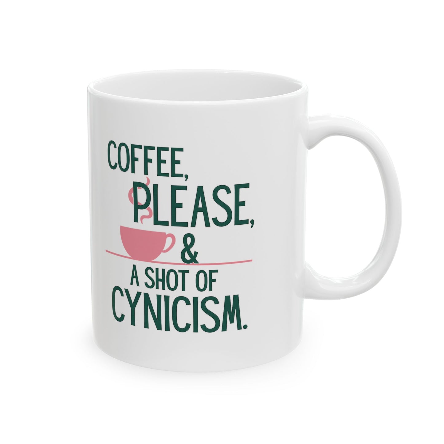 ☕ Coffee Mug – “Coffee, Please, & A Shot of Cynicism"-Gilmore Girls