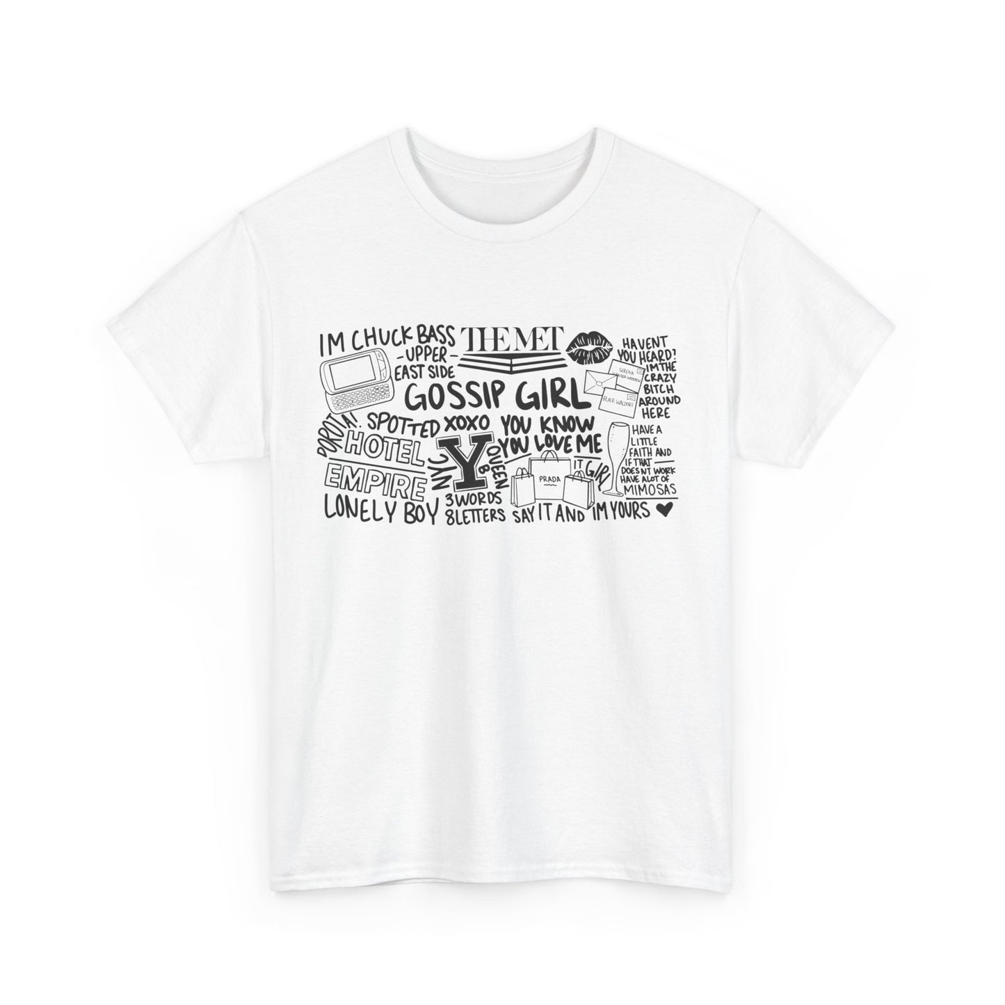 Stylish Gossip Girl Cotton T-Shirt-Gossip Girl Vibes
