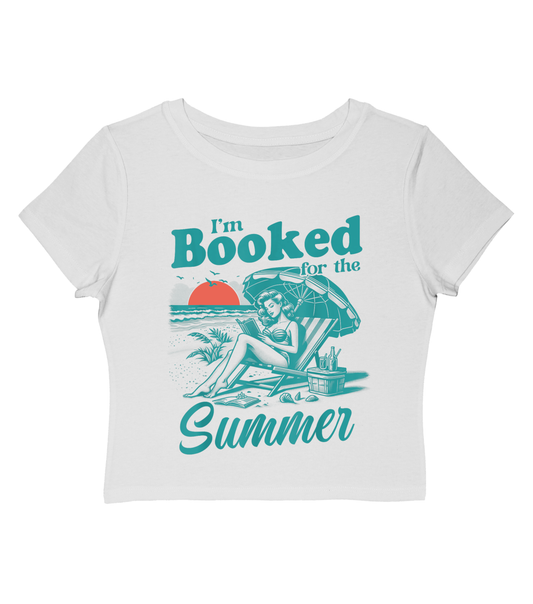 I'm Booked for the Summer Cropped Baby tee