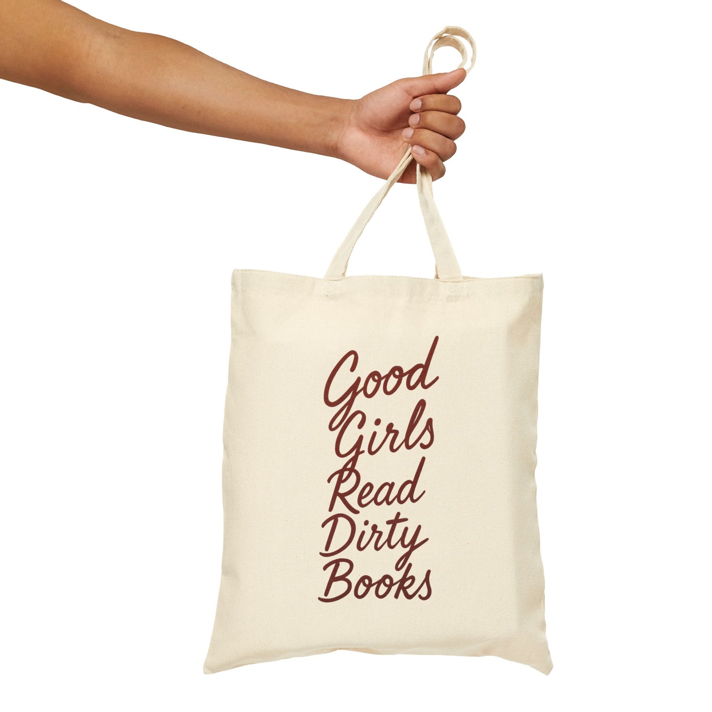 Canvas Tote Bag — "Good Girls Read Dirty Books" Literary Tote