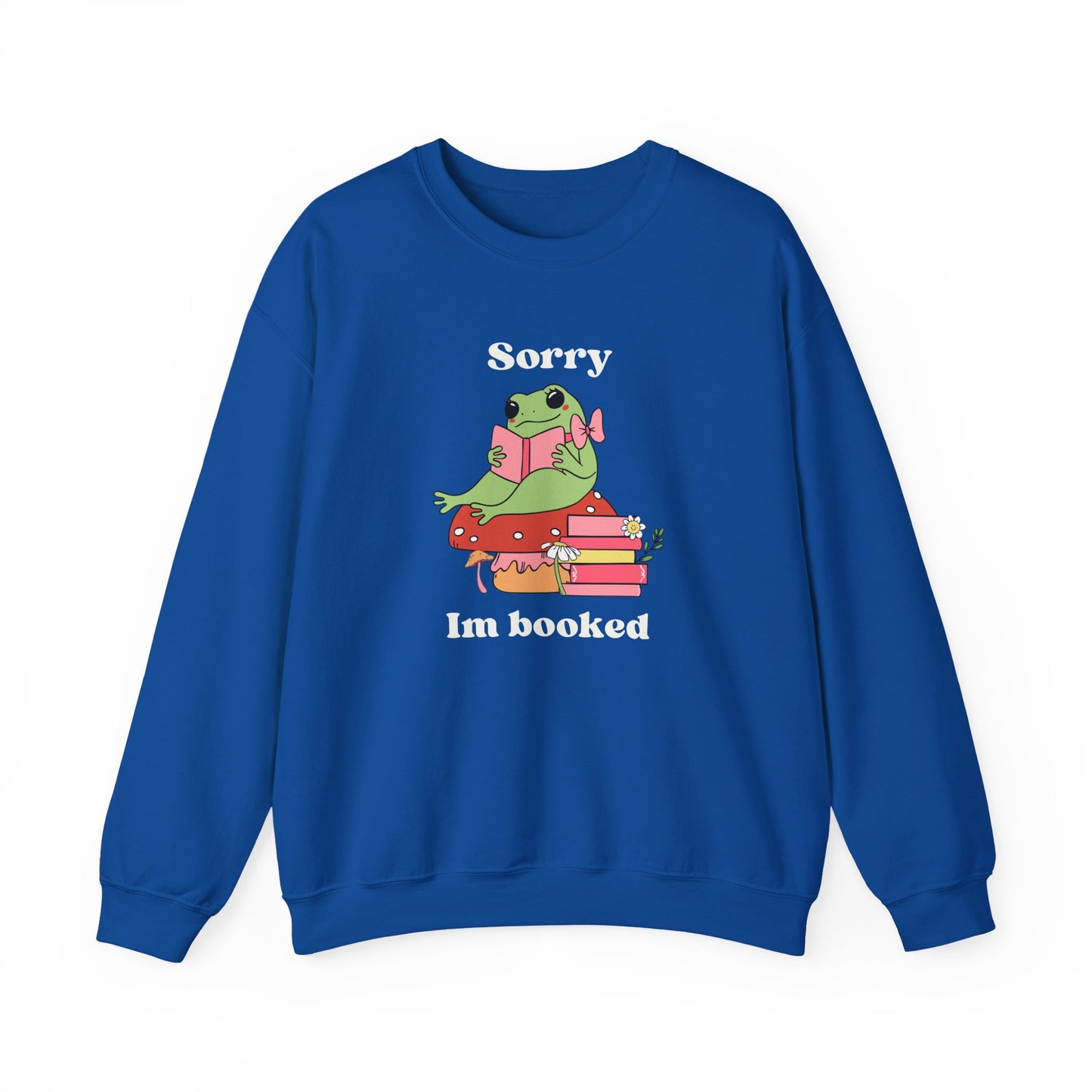 Sorry I'm Booked Crewneck Sweatshirt- Books + Sips Merch