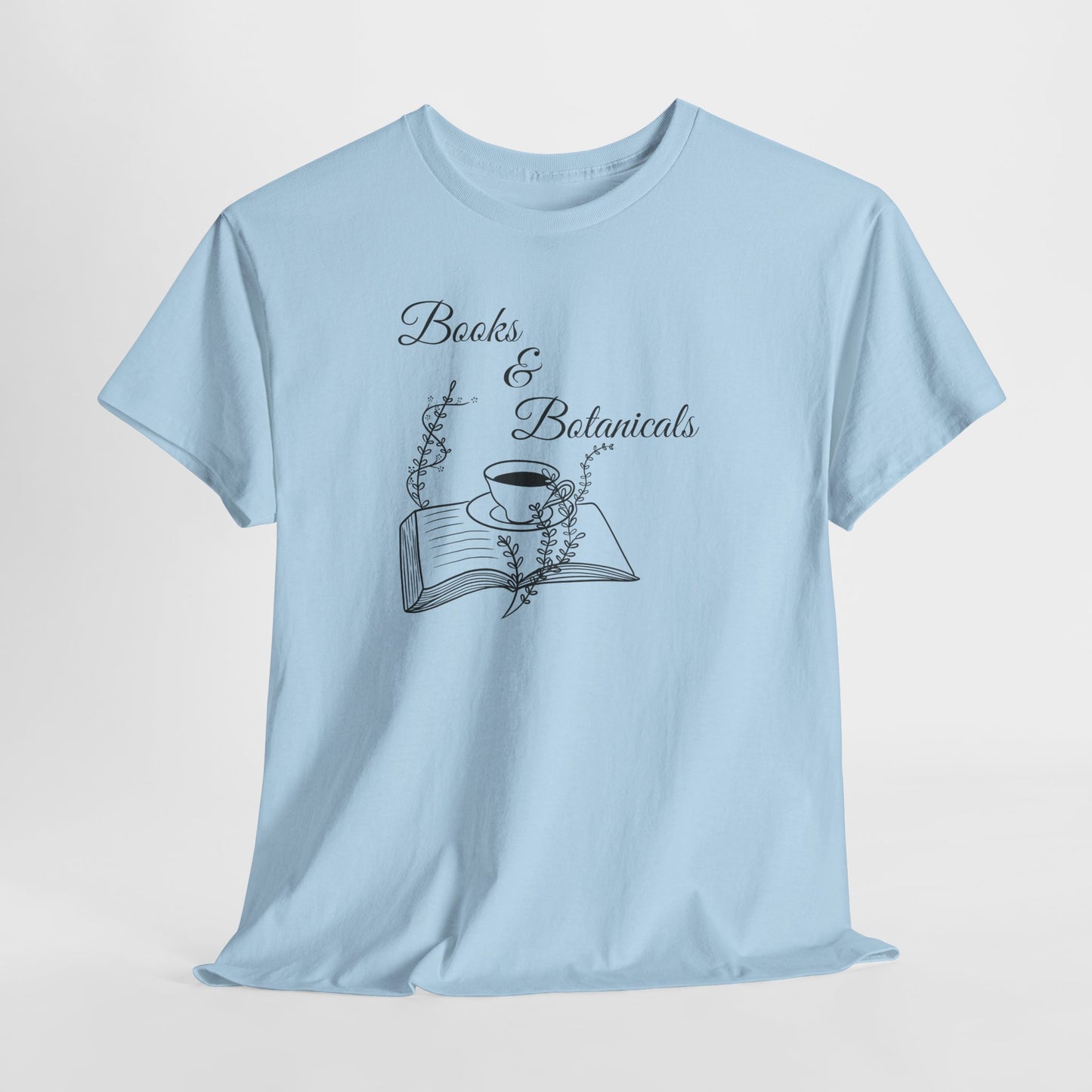 Books & Botanicals Unisex Cotton Tee | Perfect for Book & Plant Lovers