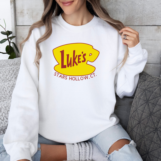 Luke's Diner Crewneck Sweatshirt-Cozy Gilmore Girls Apparel