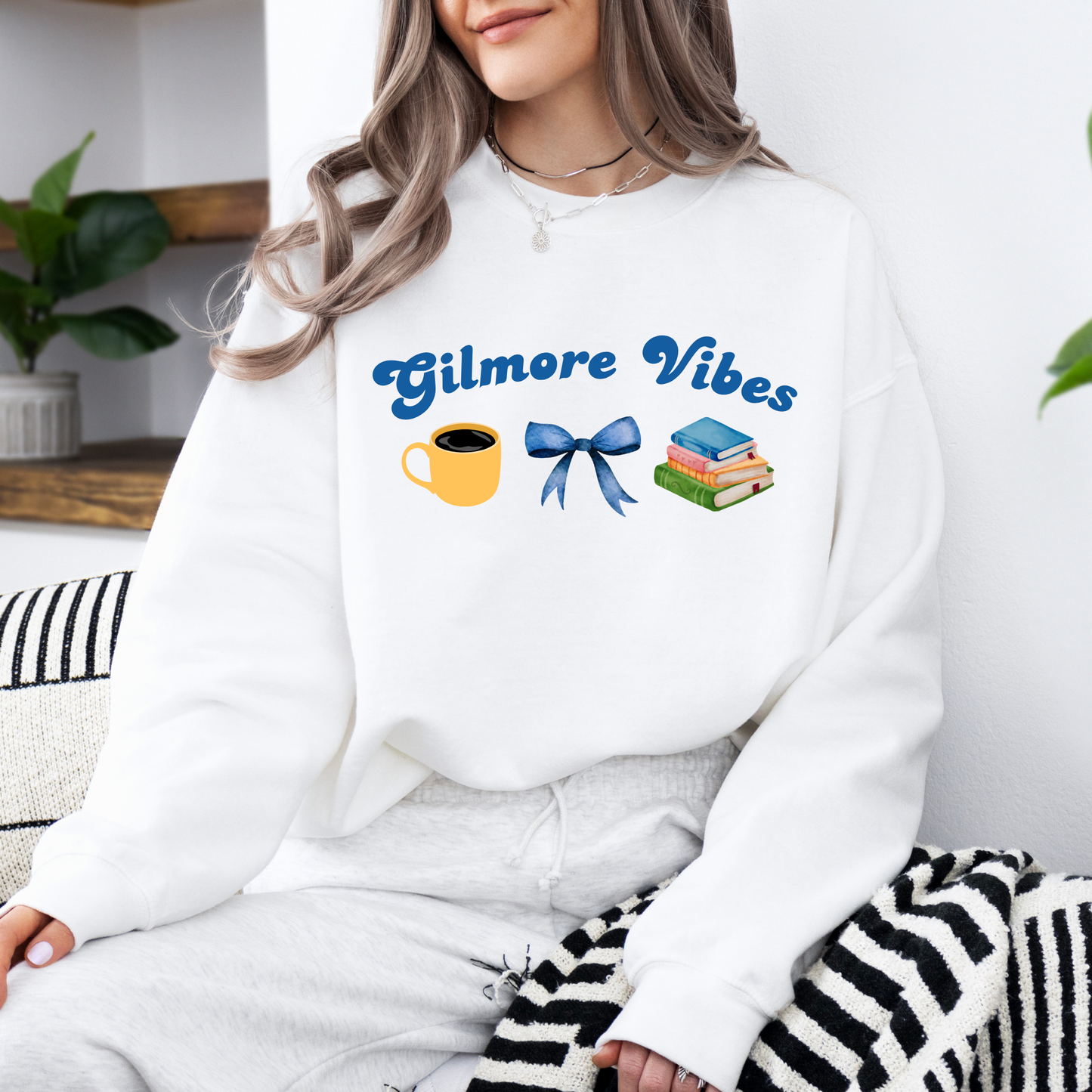 Gilmore Vibes Crewneck Sweatshirt-Gilmore Girls Apparel