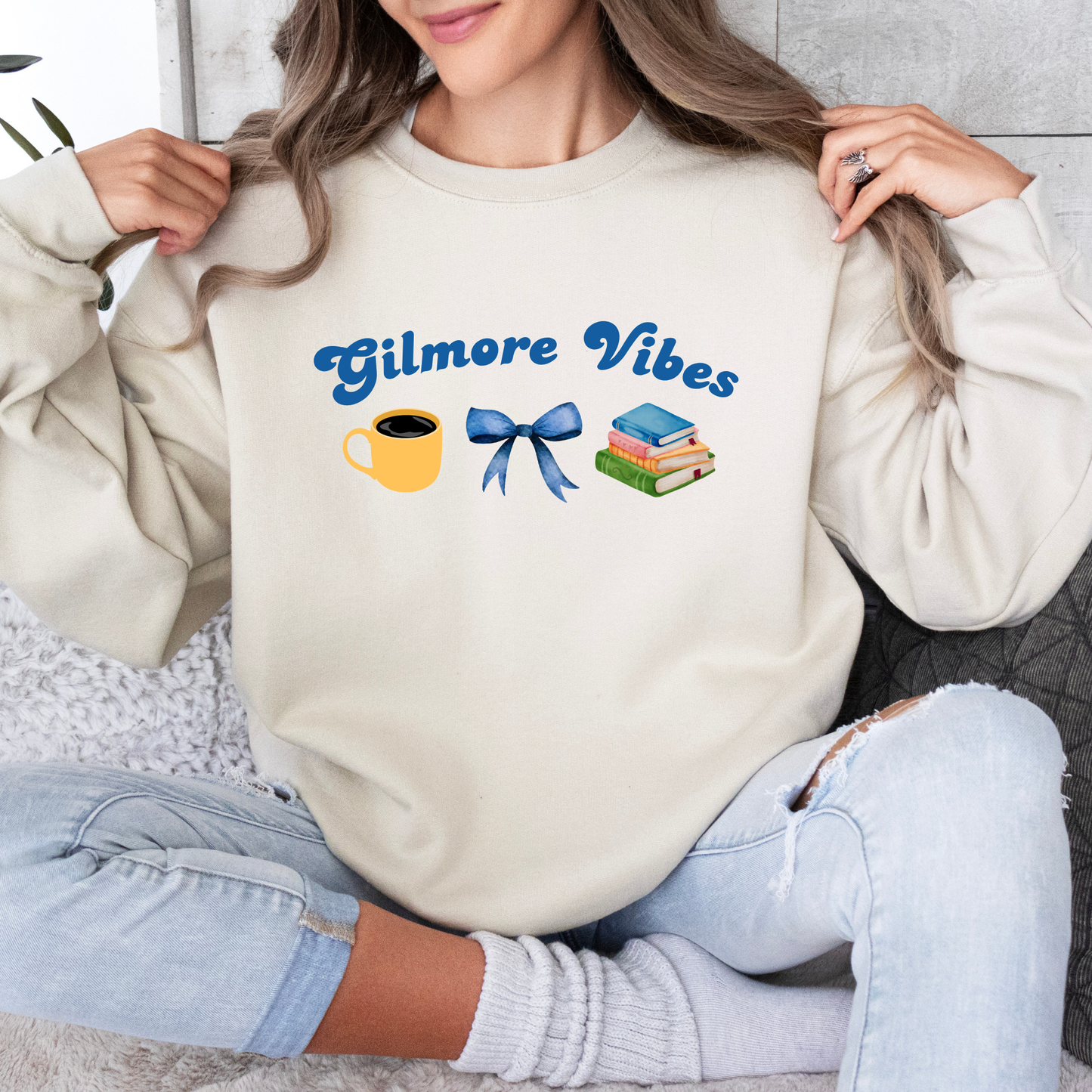 Gilmore Vibes Crewneck Sweatshirt-Gilmore Girls Apparel