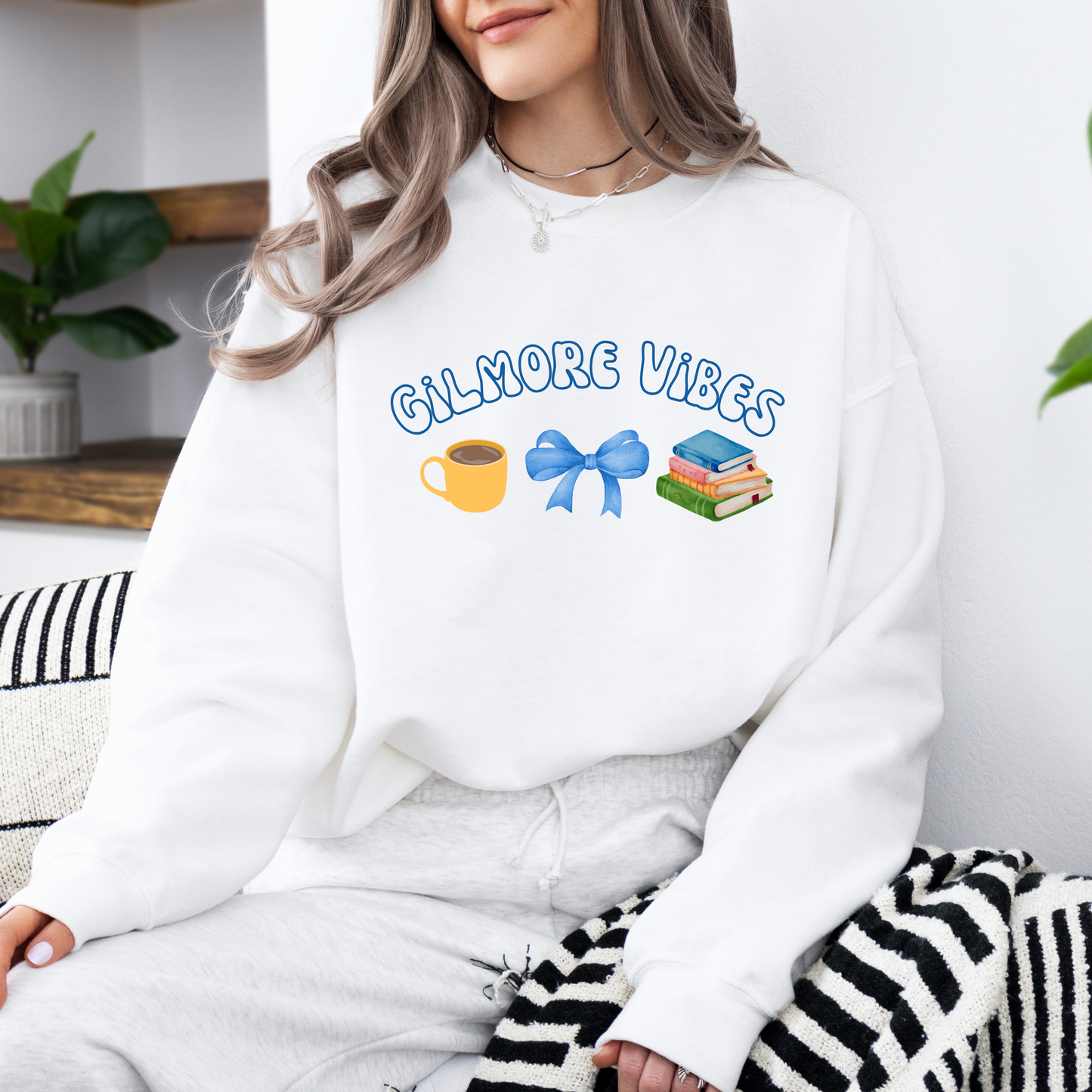 Gilmore Vibes Crewneck Sweatshirt-Gilmore Girls Apparel