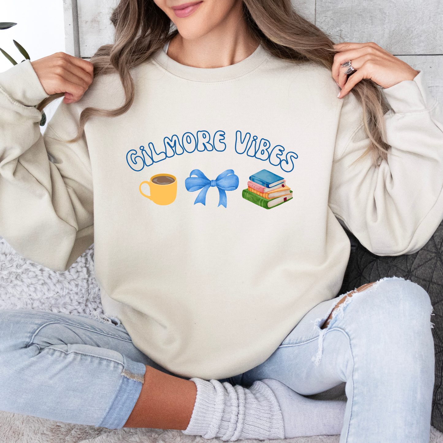 Gilmore Vibes Crewneck Sweatshirt-Gilmore Girls Apparel