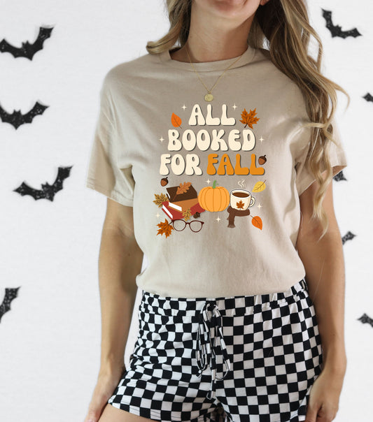 All Booked for Fall Bookish T-Shirt 🍂📚