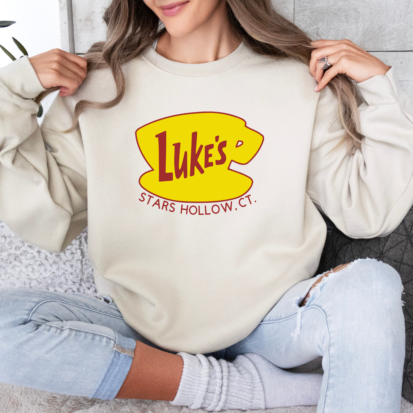 Luke's Diner Crewneck Sweatshirt-Cozy Gilmore Girls Apparel