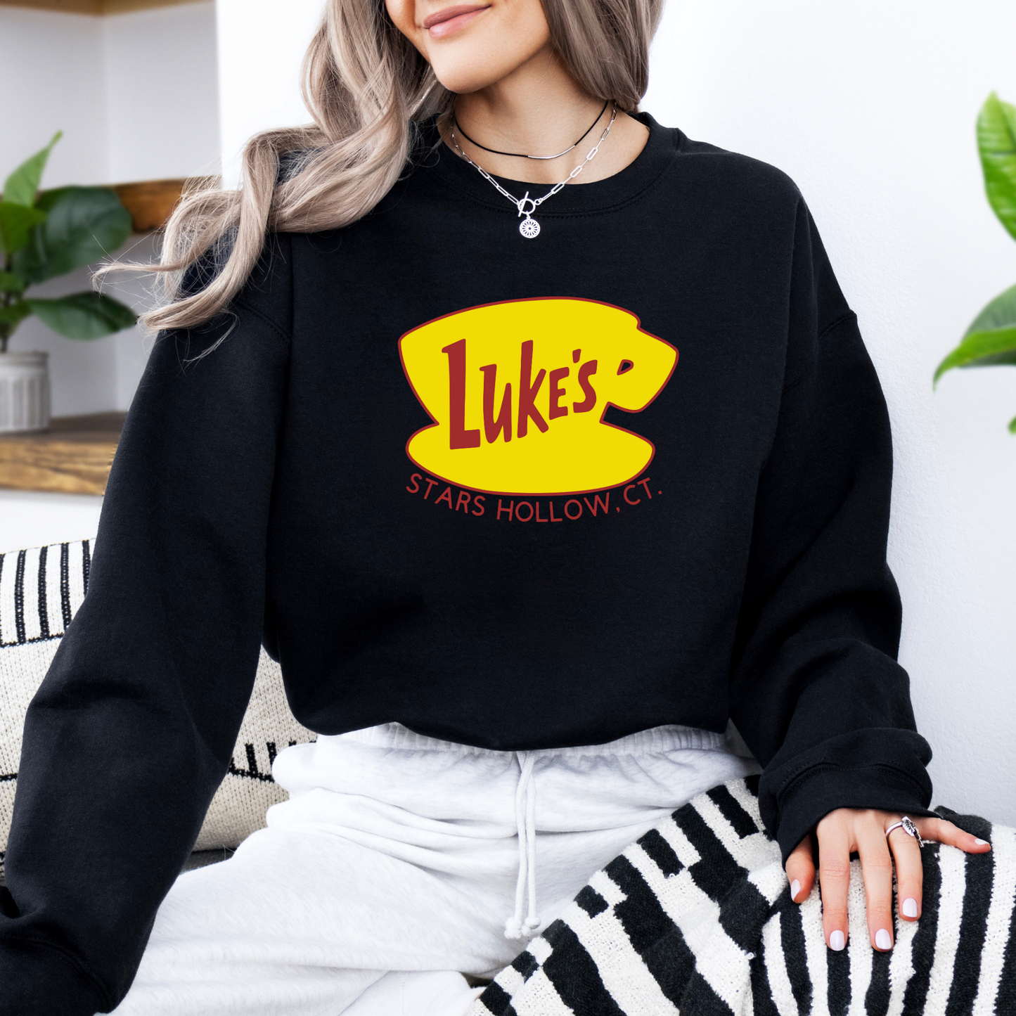 Luke's Diner Crewneck Sweatshirt-Cozy Gilmore Girls Apparel