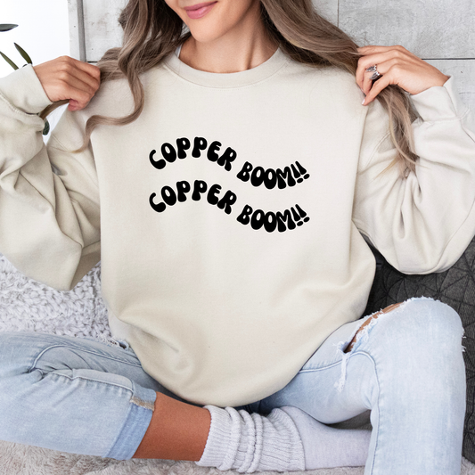 Copper Boom!! Crewneck Sweatshirt-Gilmore Girls Apparel