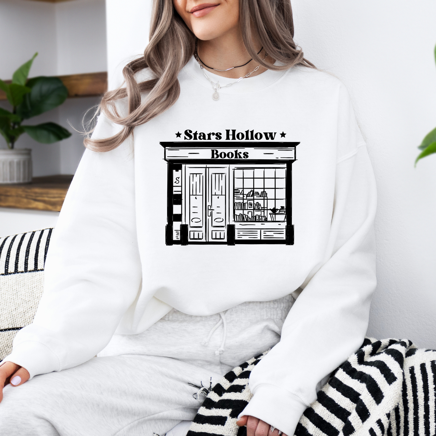 Star's Hollow Bookstore Crewneck Sweatshirt-Rory Gilmore & Book Lovers