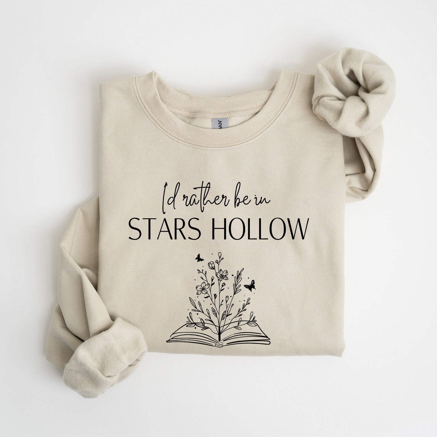 I’d Rather Be in Stars Hollow With Books-Gilmore Girls Crewneck Sweatshirt