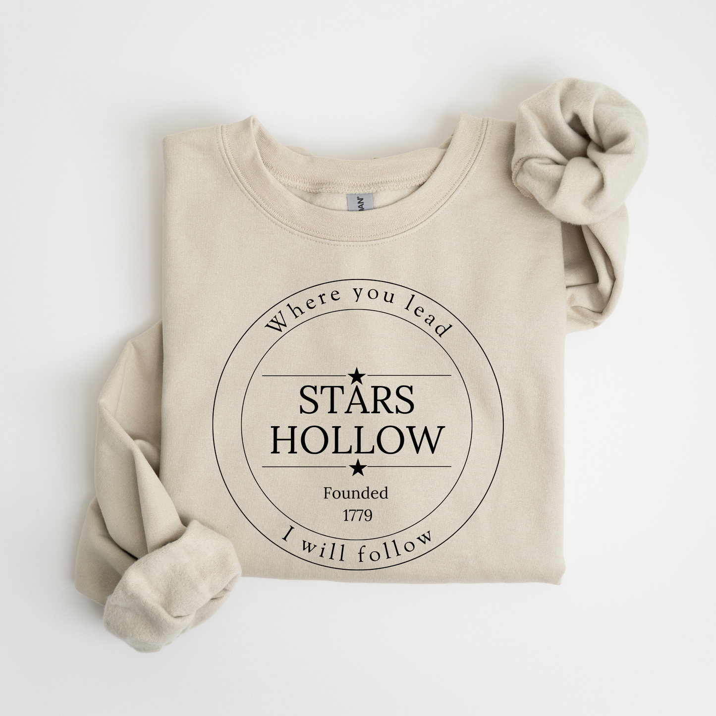 Stars Hollow "Where You Lead" Crewneck Sweatshirt-Cozy Gilmore Girls Apparel