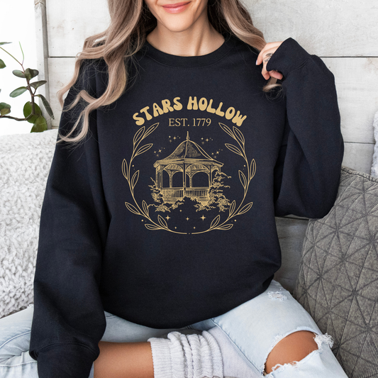 Stars Hollow Gazebo Crewneck-Gilmore Girls Vintage Apparel