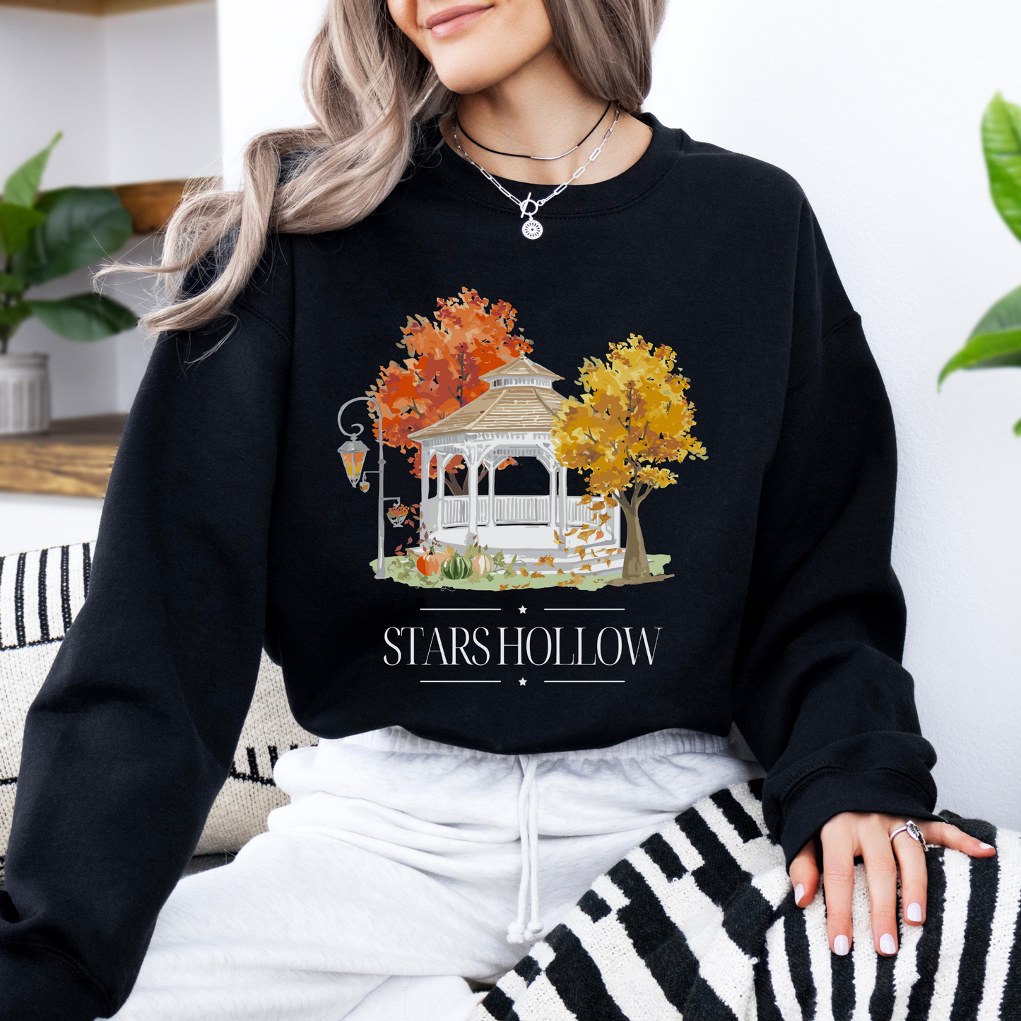 Stars Hollow Gazebo Crewneck Sweatshirt-Gilmore Girls