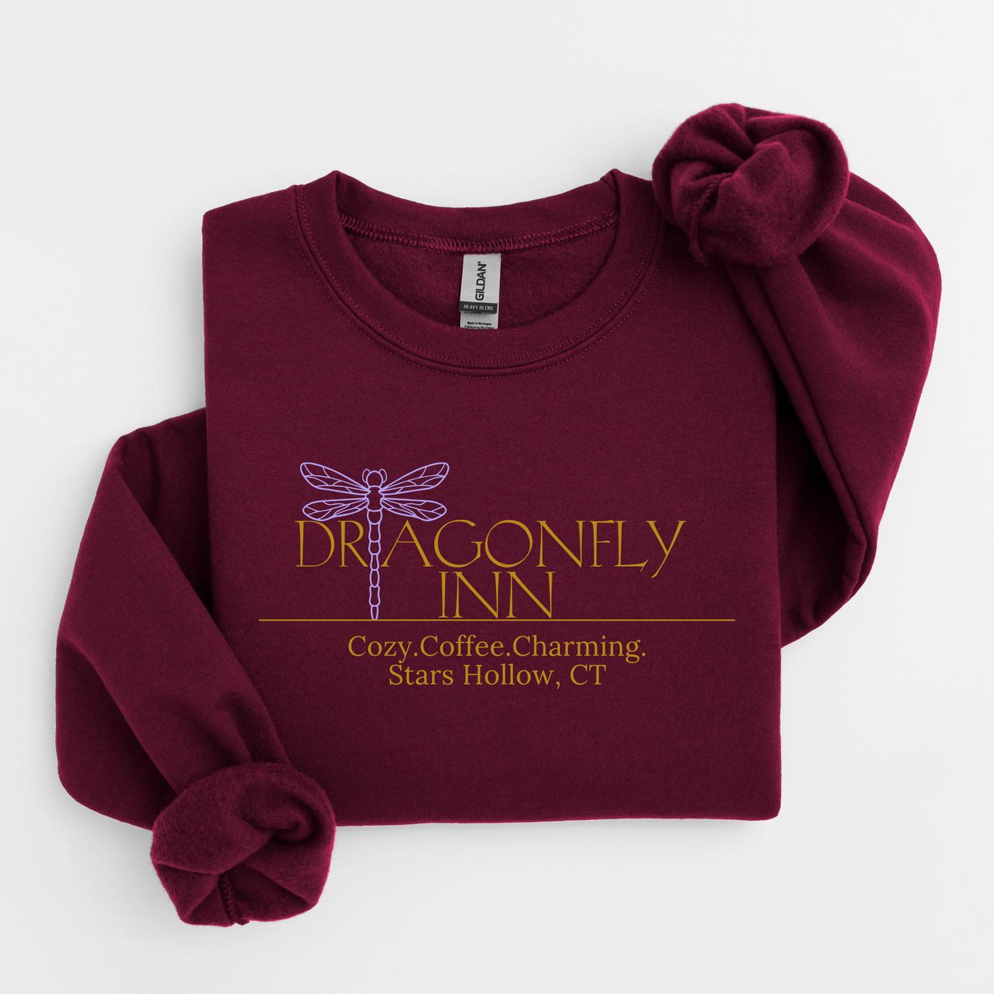 Dragonfly Inn Crewneck Sweatshirt-Cozy Coffee Charm for Stars Hollow Fans