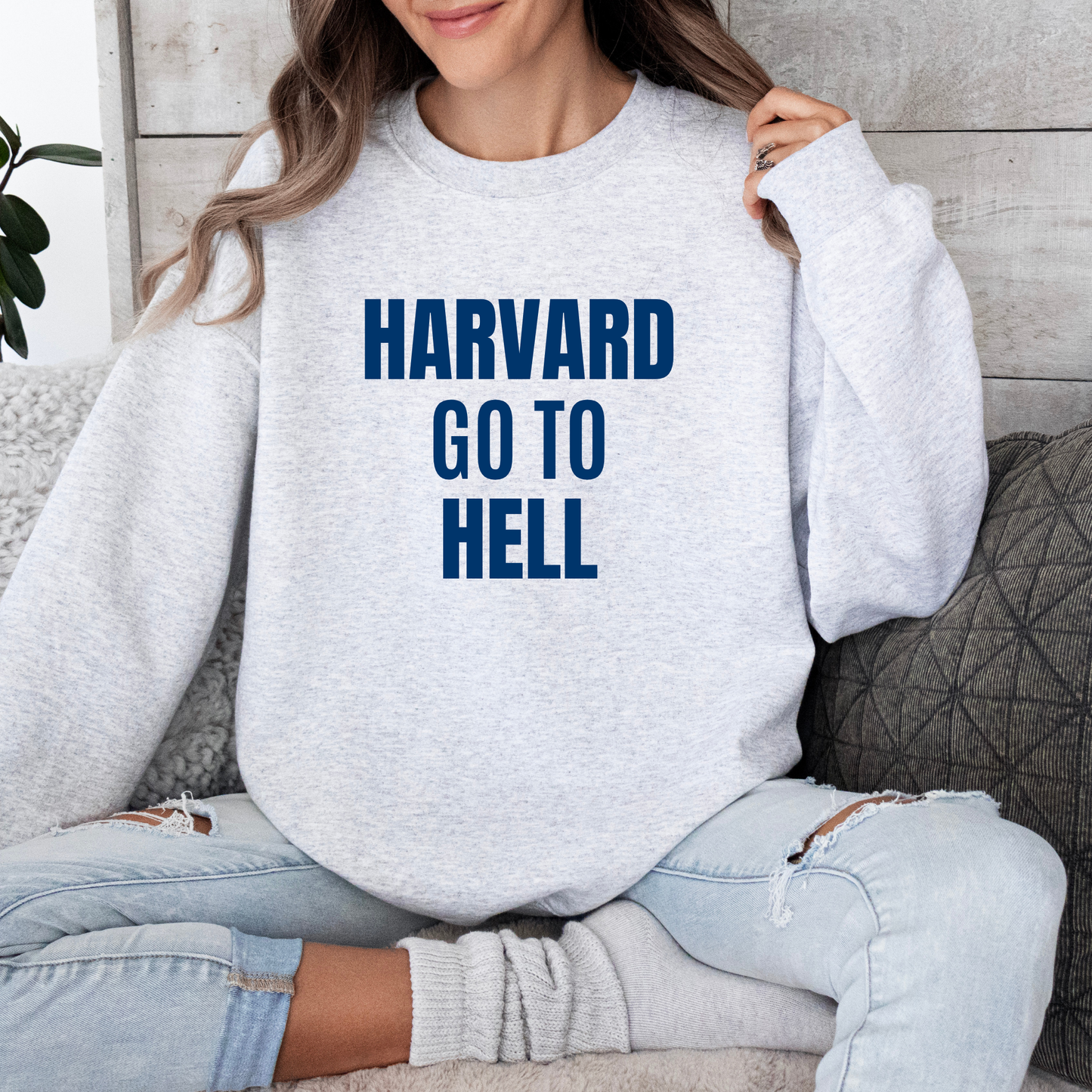 Harvard Go to Hell Crewneck Sweatshirt-Gilmore Girls Emily Gilmore