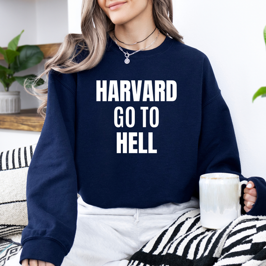 Harvard Go to Hell Crewneck Sweatshirt-Gilmore Girls Apparel
