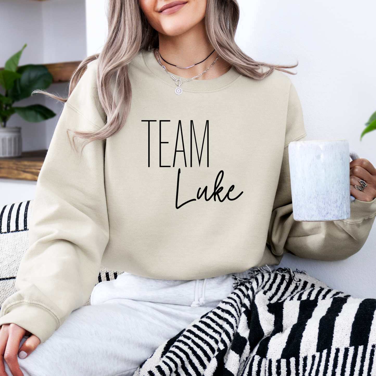 Team Luke Crewneck Sweatshirt-Cozy Gilmore Girls Apparel