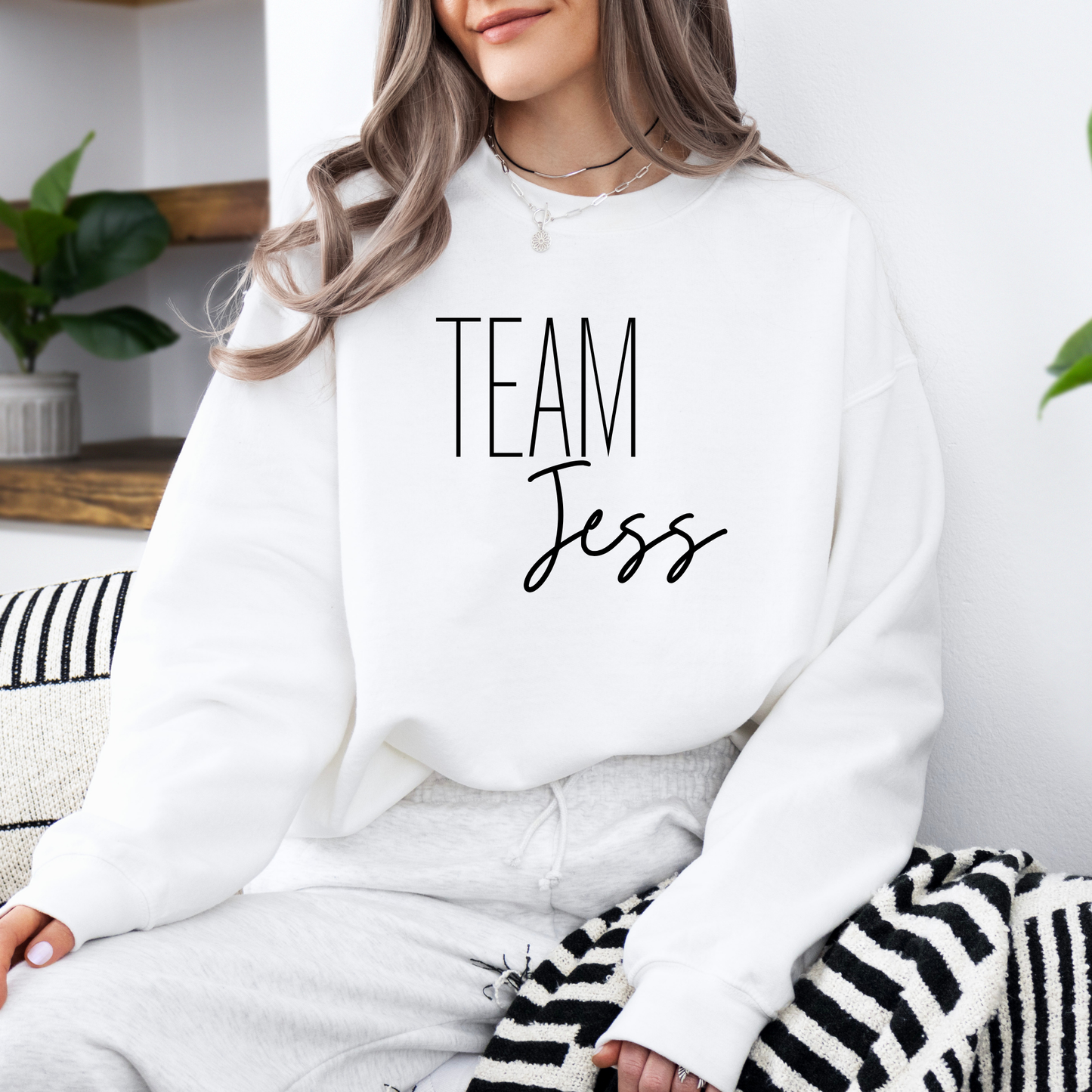 Team Jess Crewneck Sweatshirt-Cozy Gilmore Girls Apparel