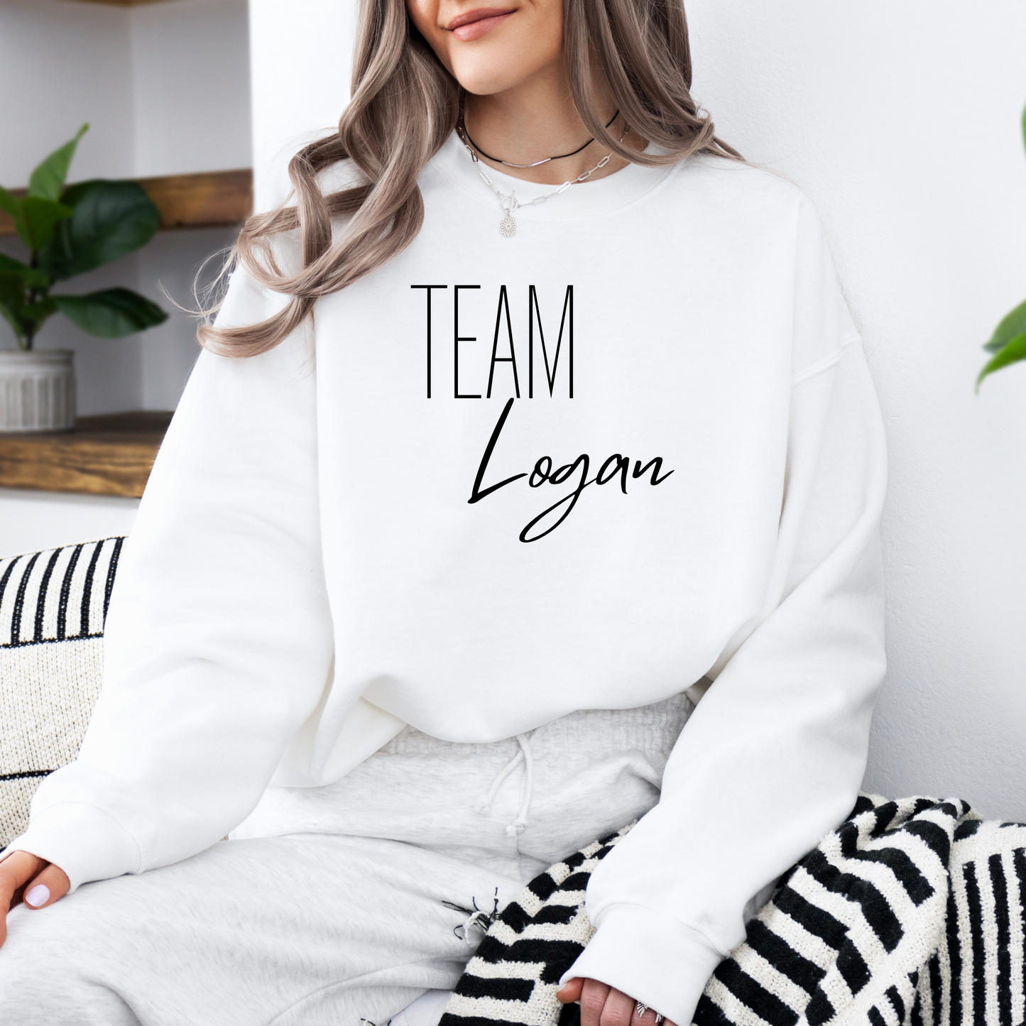 Team Logan Crewneck Sweatshirt-Cozy Gilmore Girls Apparel