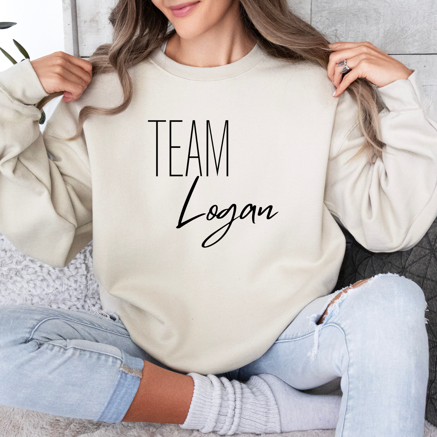 Team Logan Crewneck Sweatshirt-Cozy Gilmore Girls Apparel