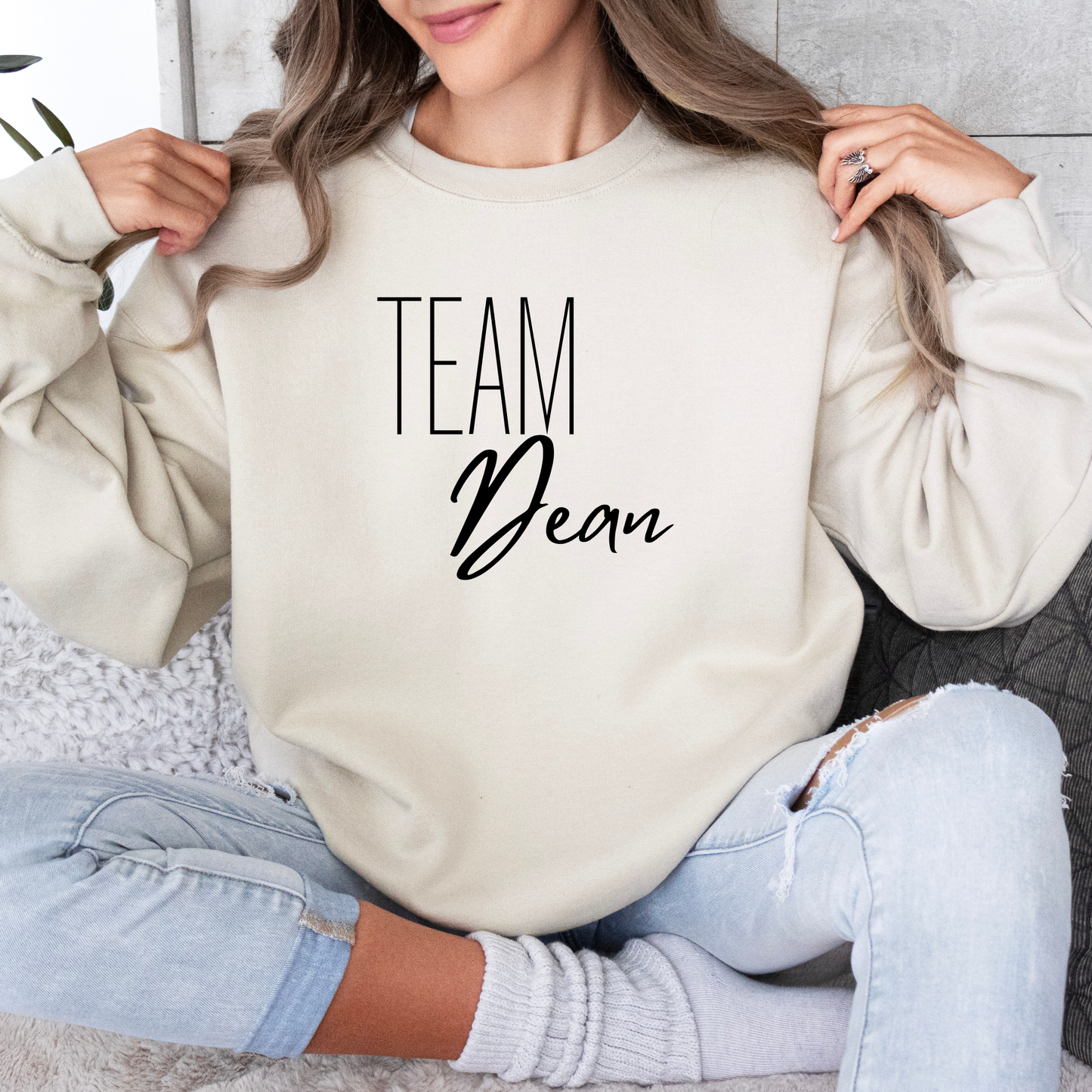 Team Dean Crewneck Sweatshirt - Cozy Gilmore Girls Apparel