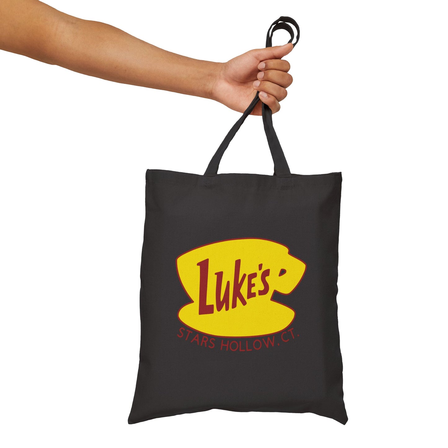Charming Cotton Canvas Tote Bag - Luke's Diner Stars Hollow Design