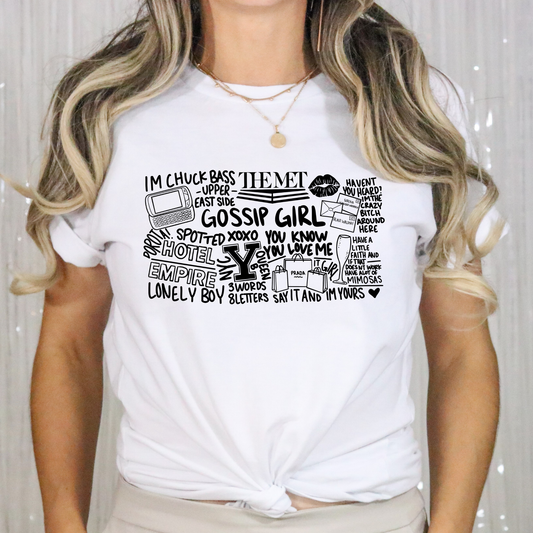 Stylish Gossip Girl Cotton T-Shirt-Gossip Girl Vibes