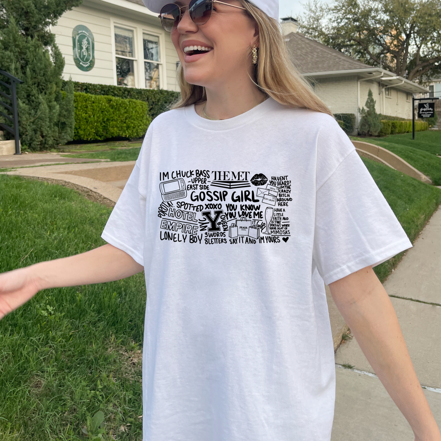 Stylish Gossip Girl Cotton T-Shirt-Gossip Girl Vibes
