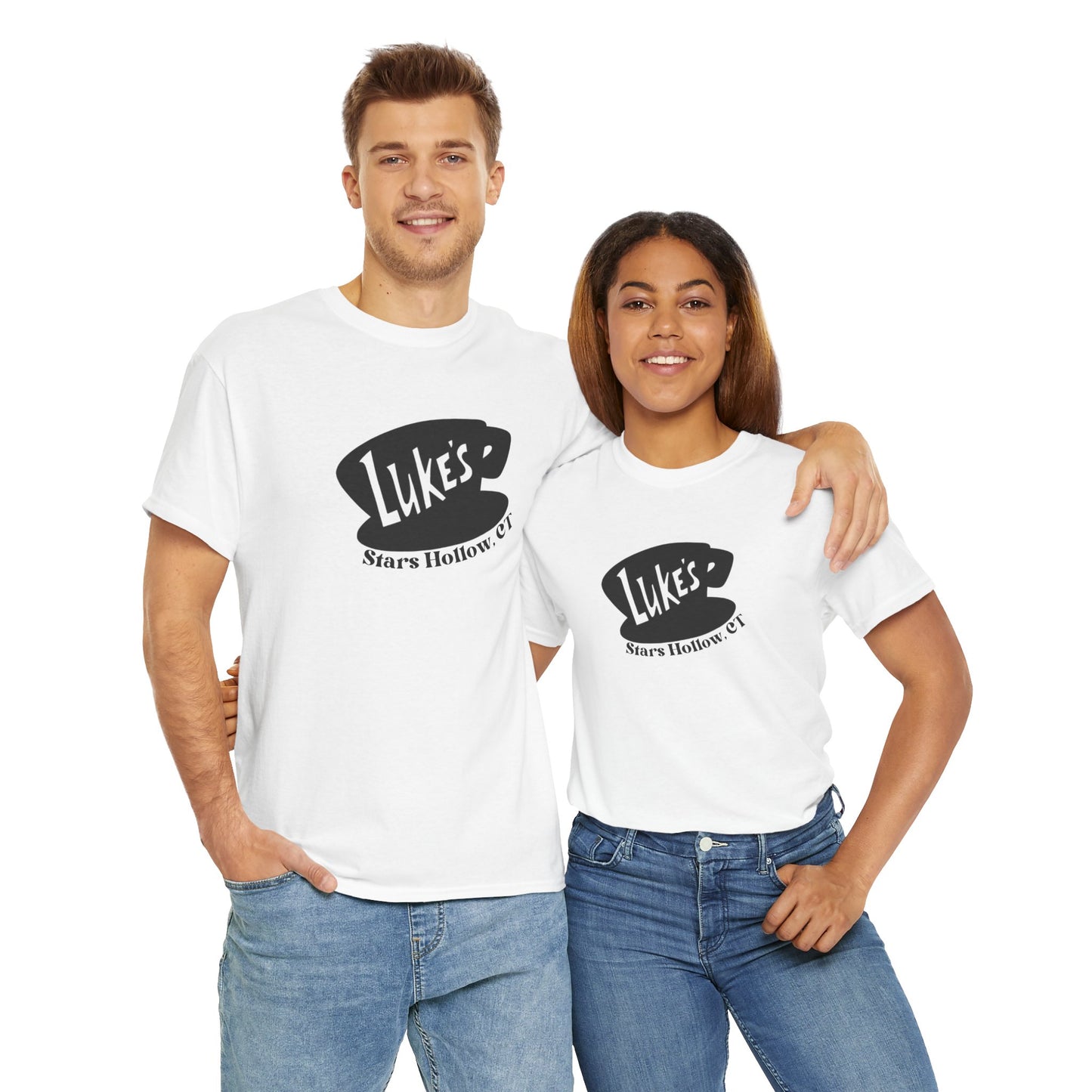 Luke’s Diner Crewneck Unisex Cotton T-Shirt-Stars Hollow GG Apparel