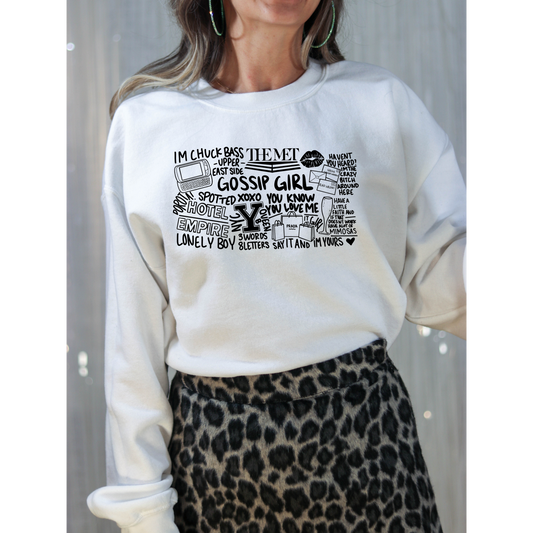Stylish Gossip Girl Crewneck Sweatshirt-Gossip Girl Vibes