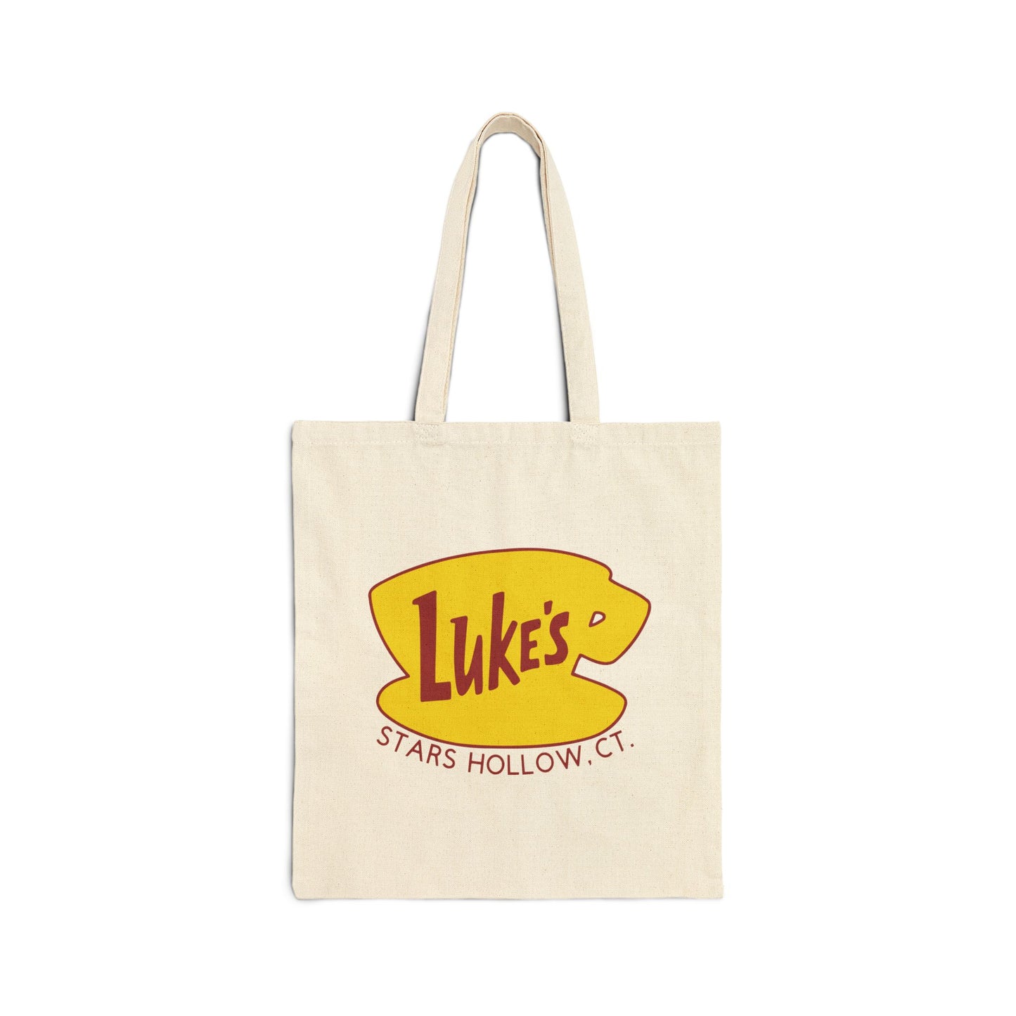 Charming Cotton Canvas Tote Bag - Luke's Diner Stars Hollow Design