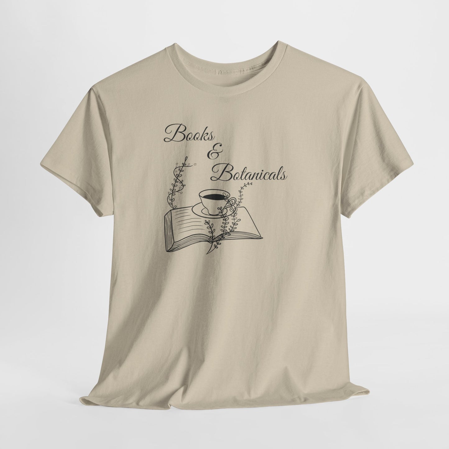 Books & Botanicals Unisex Cotton Tee | Perfect for Book & Plant Lovers