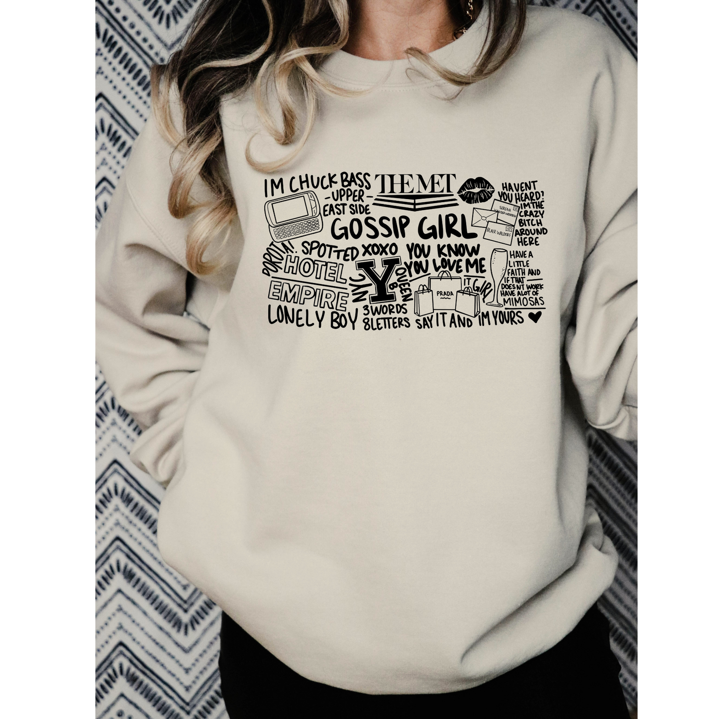 Stylish Gossip Girl Crewneck Sweatshirt-Gossip Girl Vibes