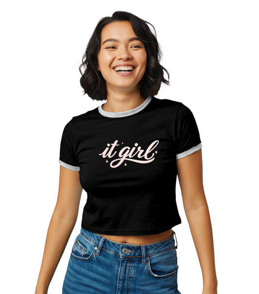 It Girl Ringer Tee — Gossip Girl Retro Graphic Tee