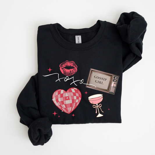 XOXO Gossip Girl Crewneck Sweatshirt-Gossip Girl Vibes