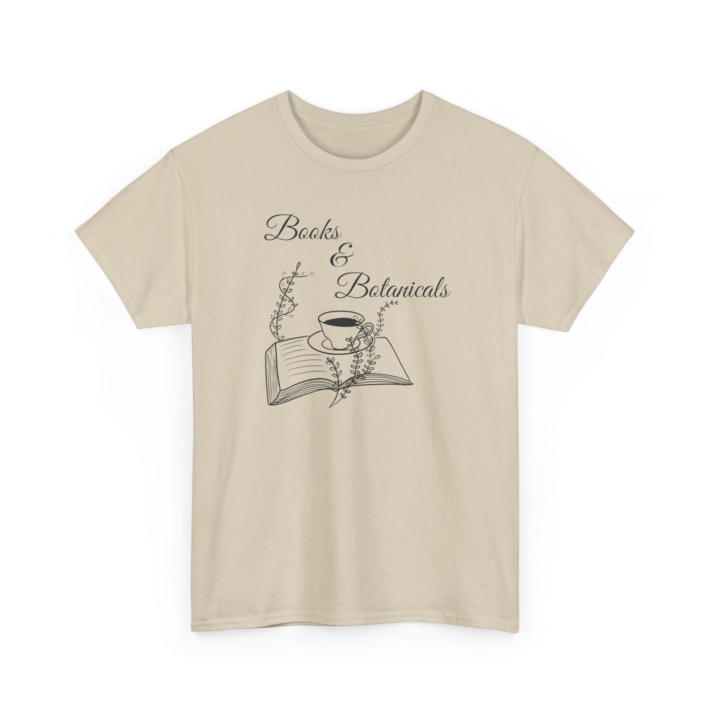 Books & Botanicals Unisex Cotton Tee | Perfect for Book & Plant Lovers