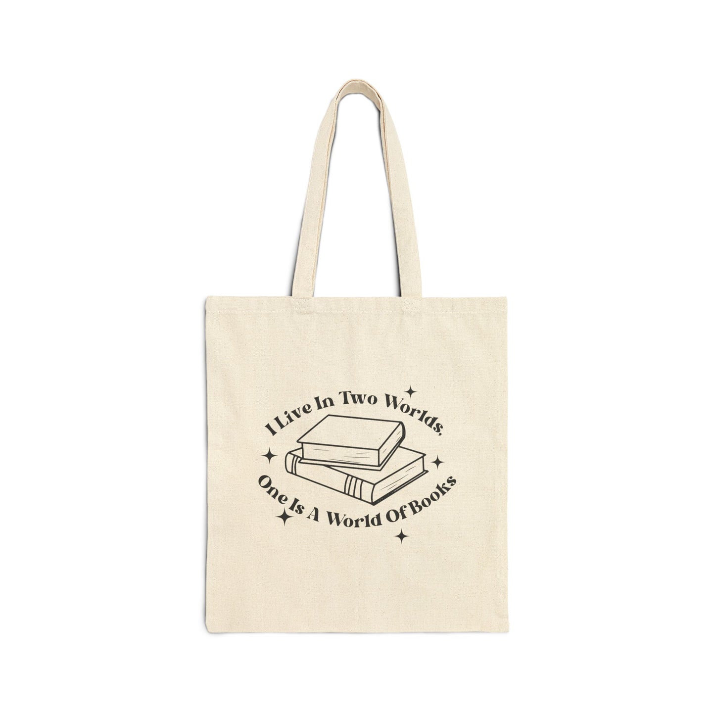 I Live In Two Worlds Book Lovers Cotton Canvas-Gilmore Girls
