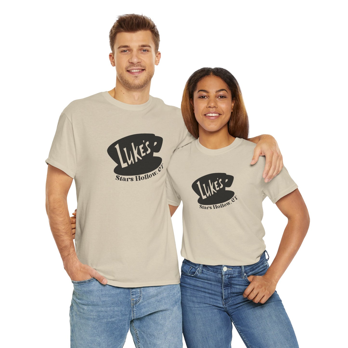 Luke’s Diner Crewneck Unisex Cotton T-Shirt-Stars Hollow GG Apparel